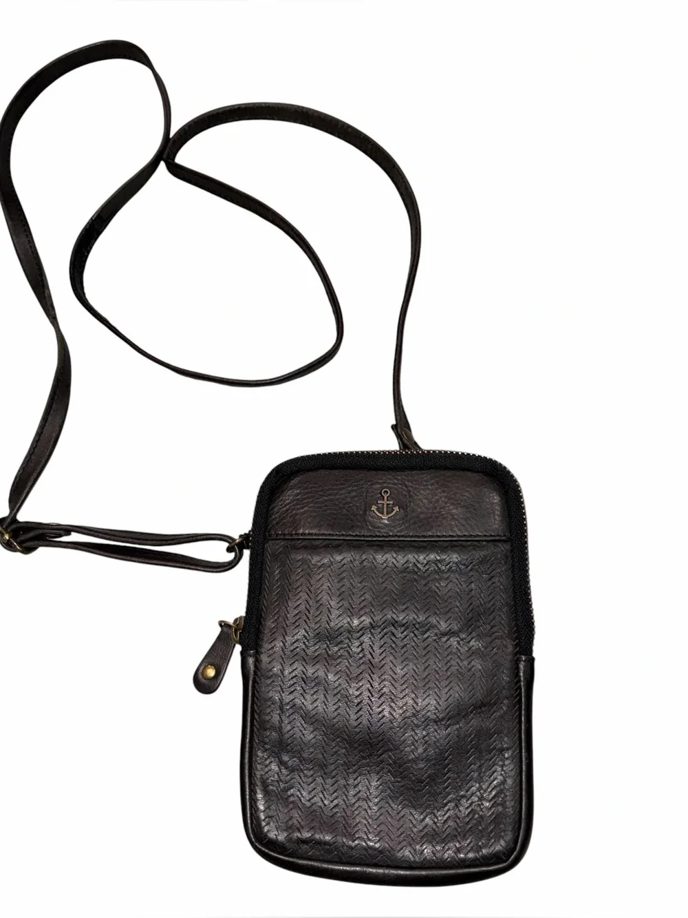 Harbour 2nd Black Leather Crossbody Wallet Bag Purse